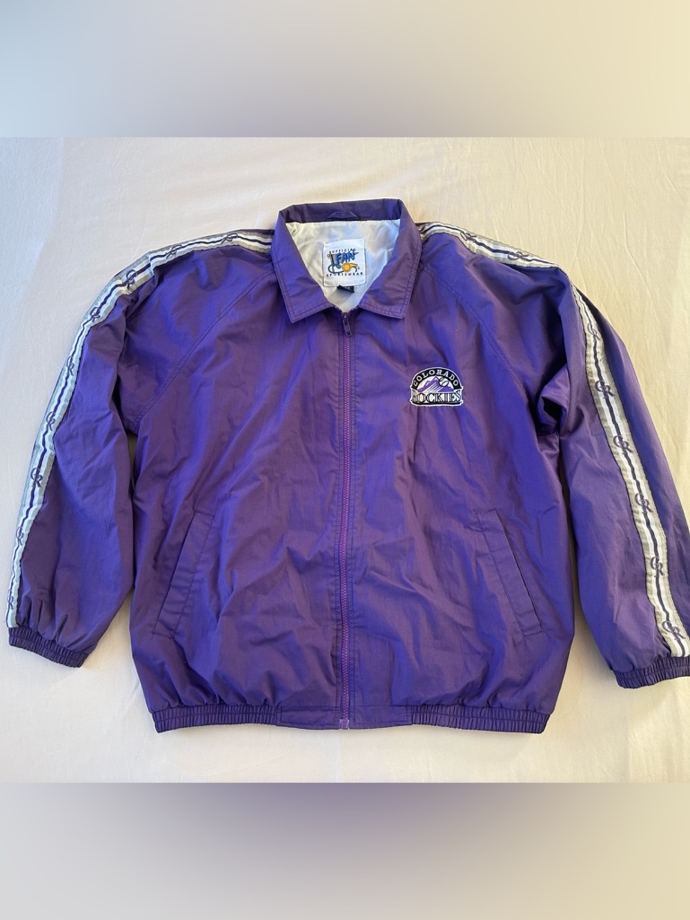 VINTAGE 90s Colorado Rockies Windbreaker - Unisex Size M - Picture 14 of 14